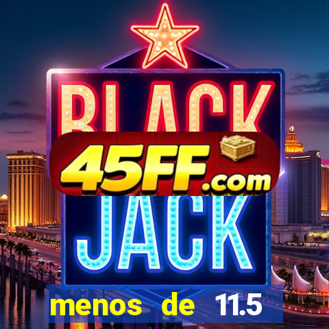 menos de 11.5 escanteios o que significa